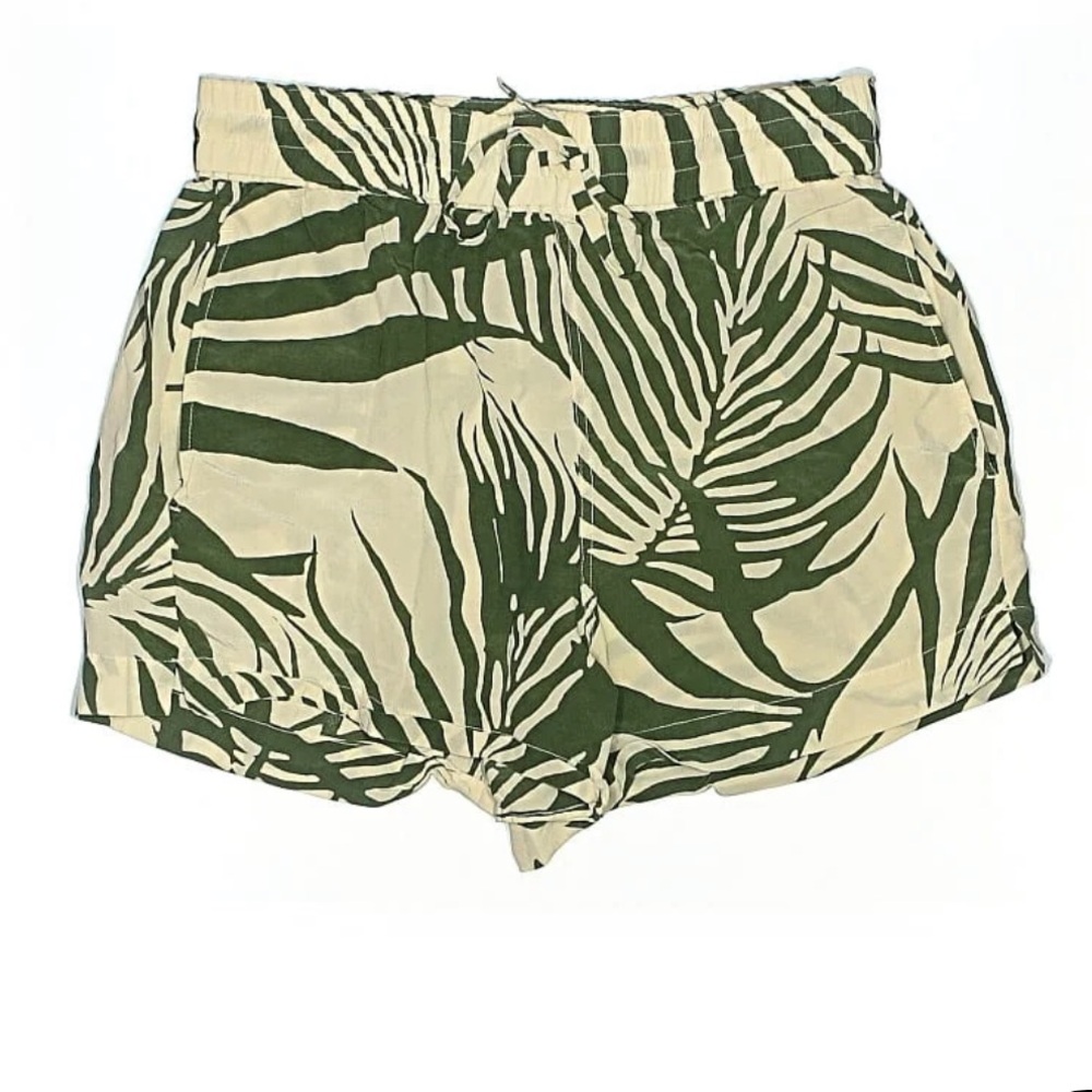 AYR Green Leaf Print Women's Shorts size Medium